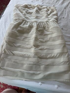 J. Crew Cream Strapless Dress
